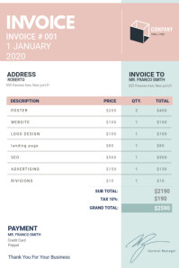 Invoices size preview image